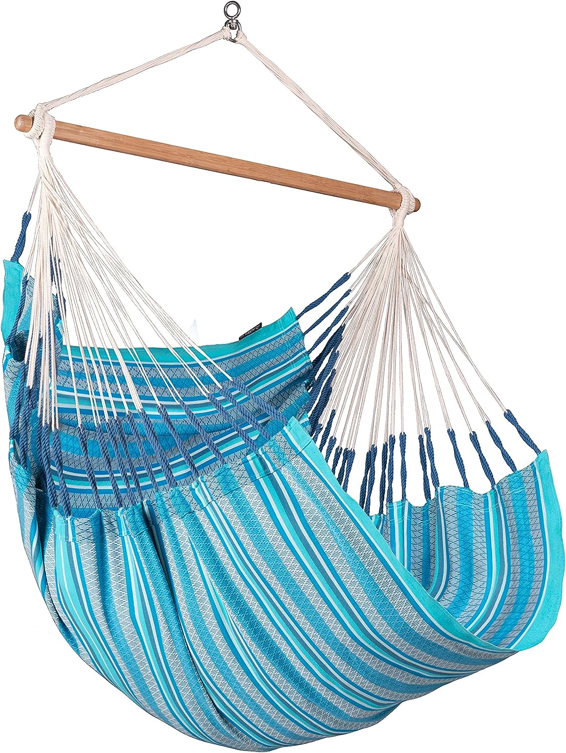 Sunyear Hammock Chair, Blue and White 