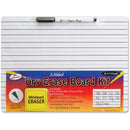 Kit includes double sided board, eraser and marker!