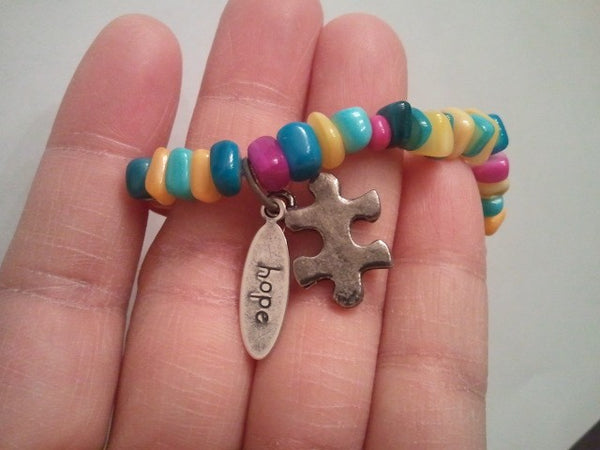 Autism Awareness Beaded Bracelet