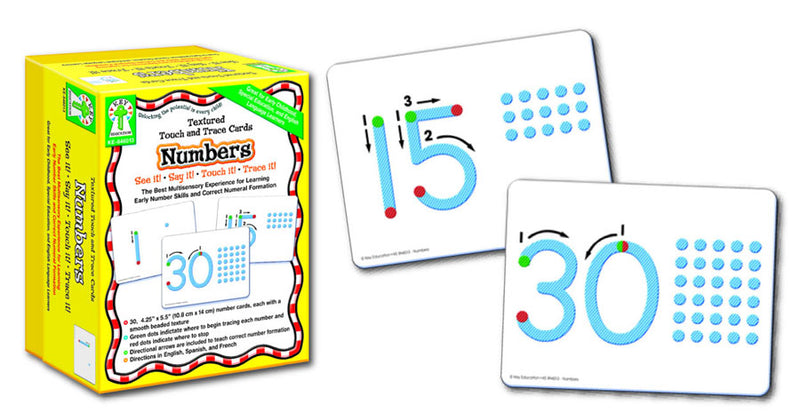 Numbers Textured Touch & Trace Cards
