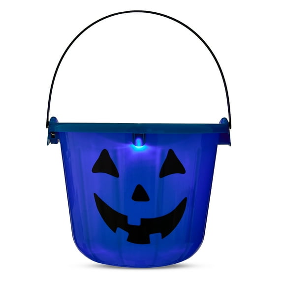 Blue Light-Up Halloween Bucket