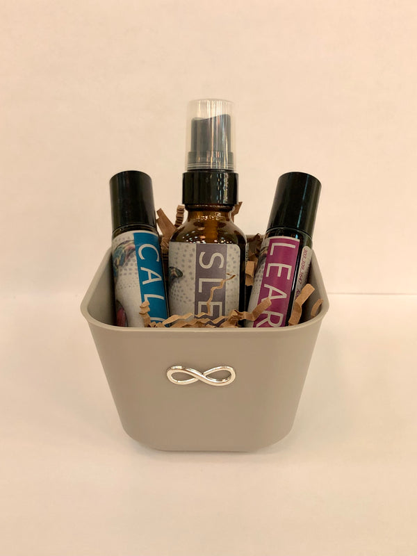 Autism Essential Oils Gift Basket - SLEEP, LEARN & CALM