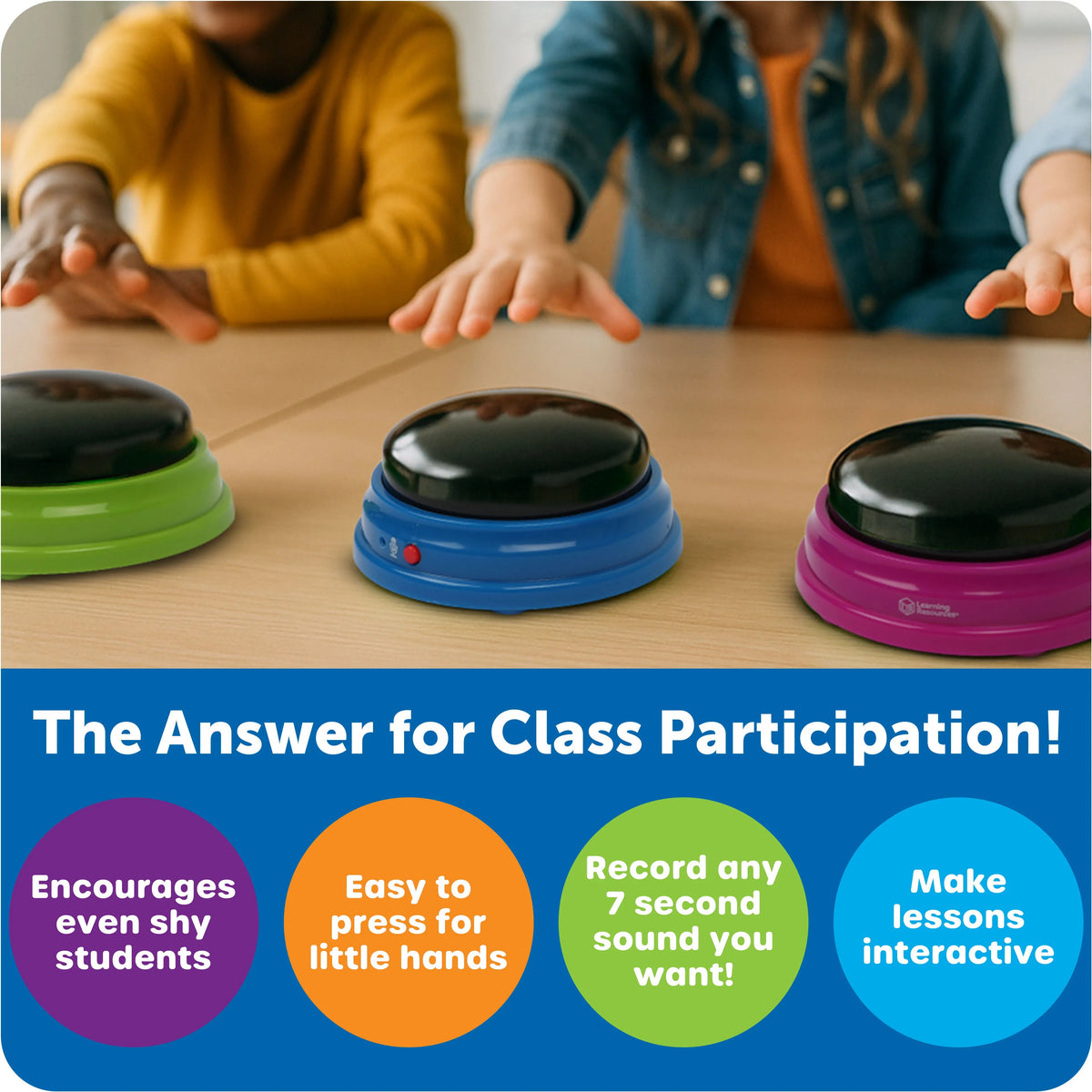 Recordable Answer Buzzers - Set of 4