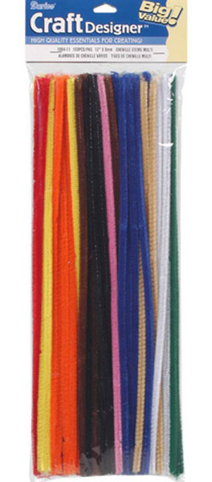 Multi-Colored Pipe Cleaners - 100 pieces