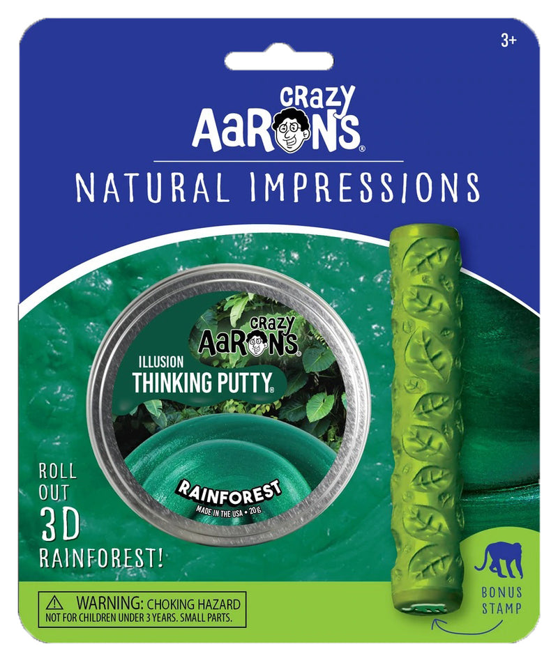 Crazy Aaron's Thinking Putty - Natural Impressions - Rainforest
