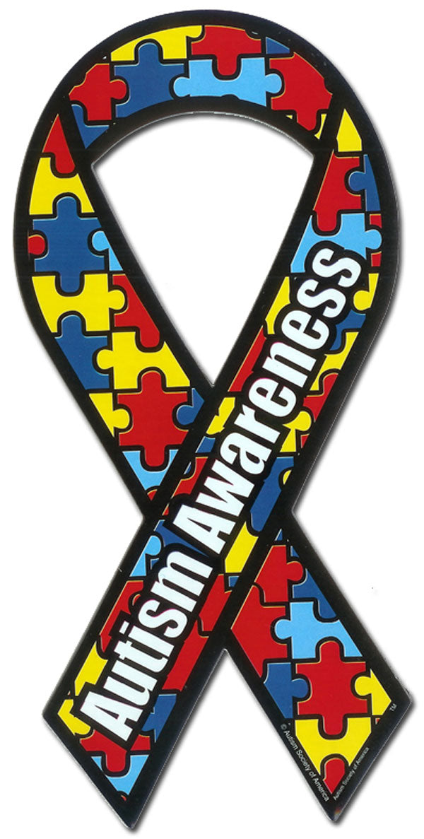 Autism Awareness Full Size Ribbon Magnet