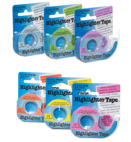 Highlighter Tape - Set of Six Colors
