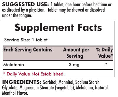 Melatonin 3 mg Chewable Tablets - 150