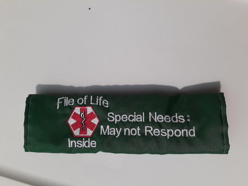 Seat Belt Cover with File of Life
