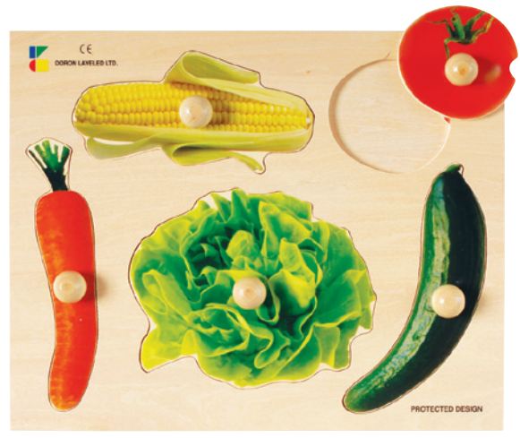 Photo Knob Puzzle - Vegetables